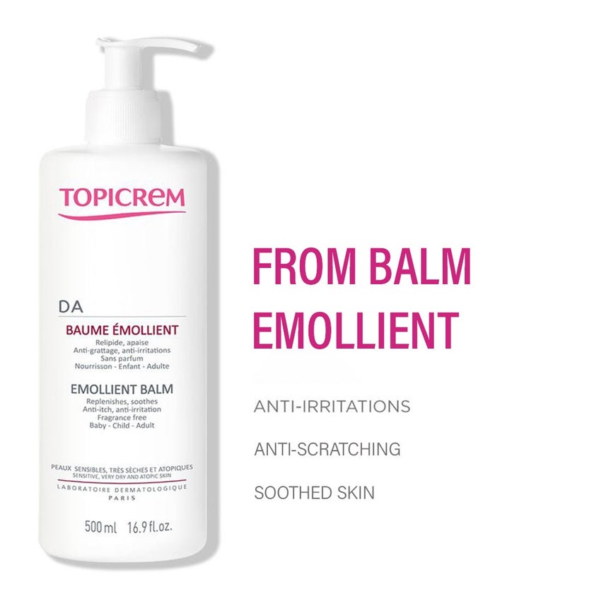 Topicrem DA Emollient Balm For Sensitive, Atopic & Very Dry Skin 500ml