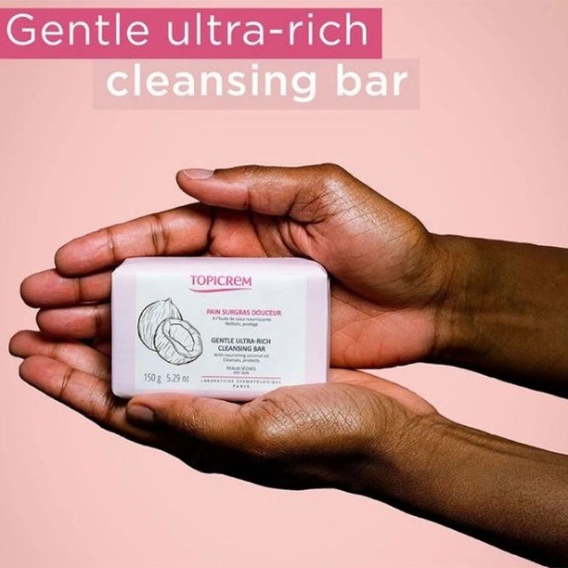 Topicrem Gentle Ultra-Rich Cleansing Bar For Dry Skin 150g