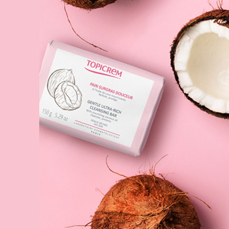 Topicrem Gentle Ultra-Rich Cleansing Bar For Dry Skin 150g