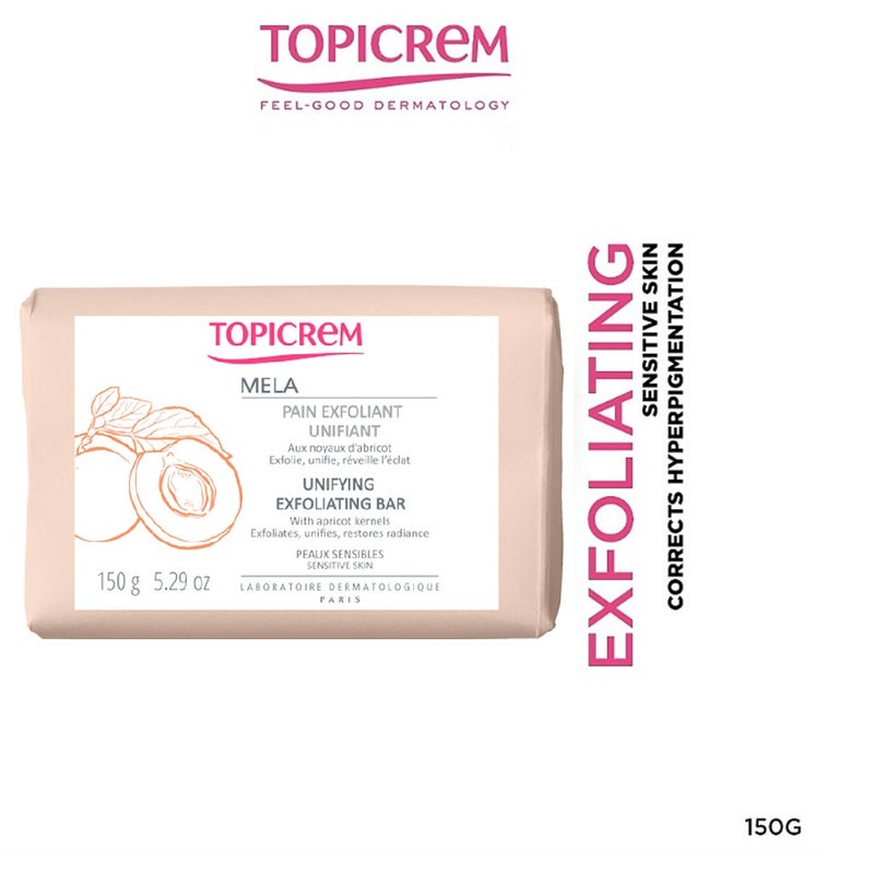 Topicrem Mela Unifying Exfoliating Bar For Sensitive Skin 150g