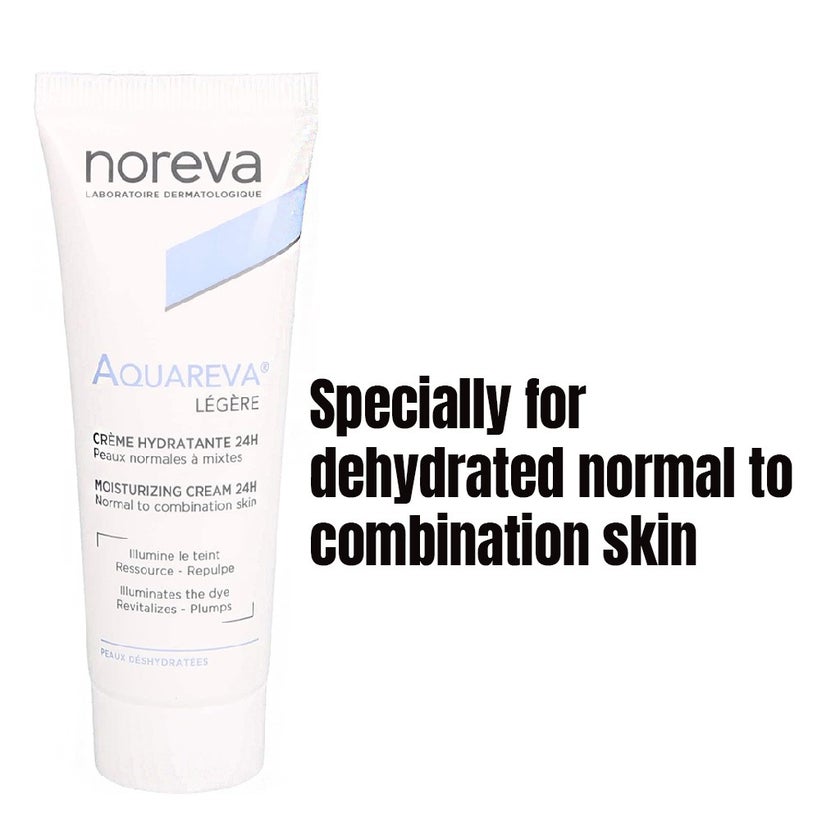 Noreva Aquareva Light 24-hour Moisturizing Cream For Normal To Combination Skin Types 40ml
