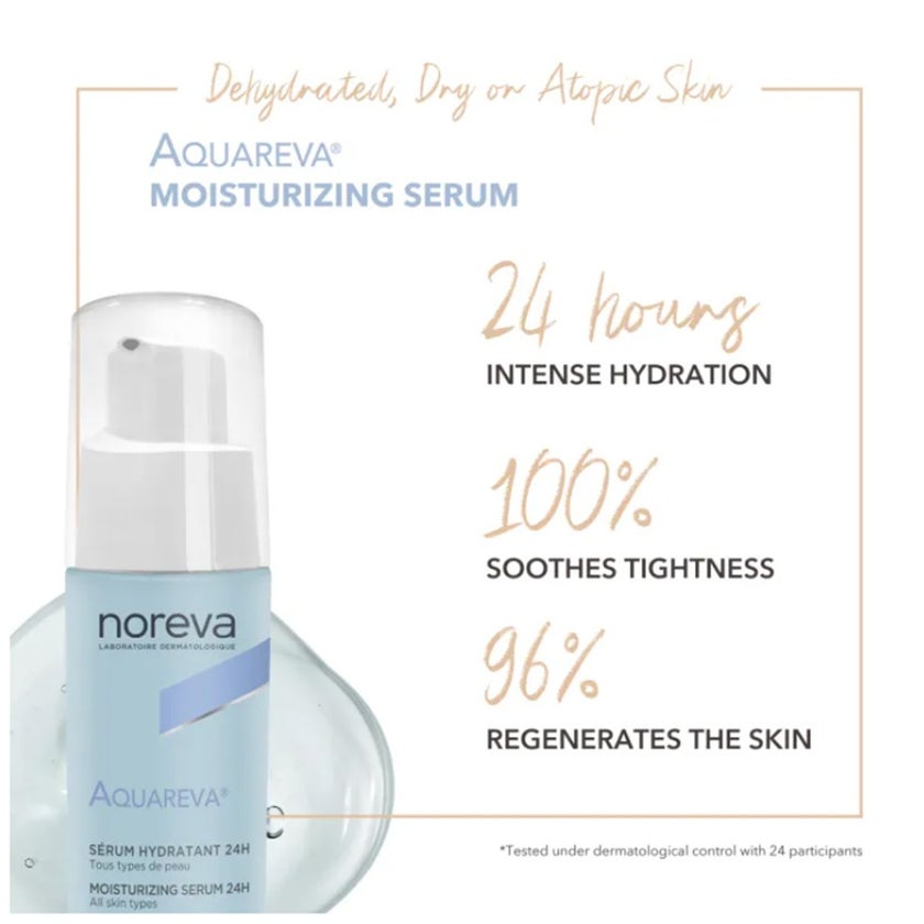 Noreva Aquareva 24-Hour Moisturizing Serum For All Skin Types 30ml