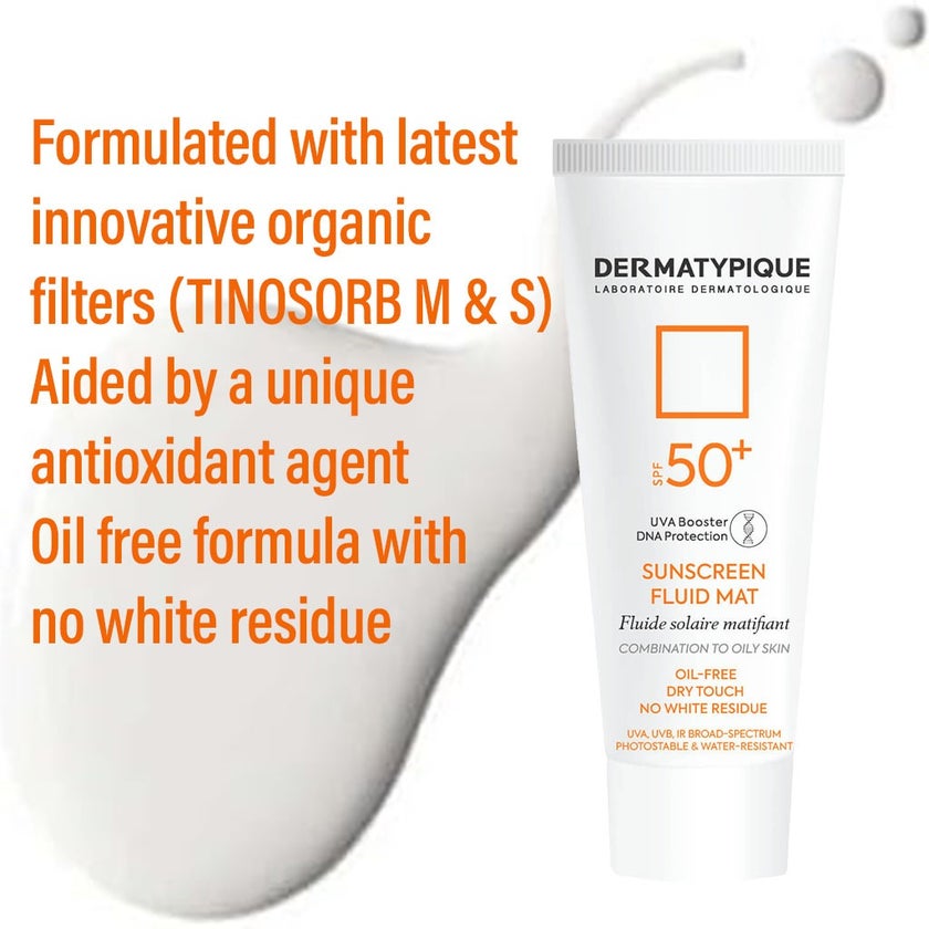 Dermatypique Sunscreen Fluid Mat With SPF 50+ For Combination To Oily Skin 50ml