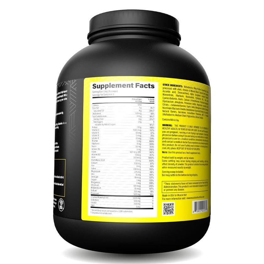 Muscle Bolt Mass Gainer Protein Powder Mix For Weight Gain, Chocolate 6lb