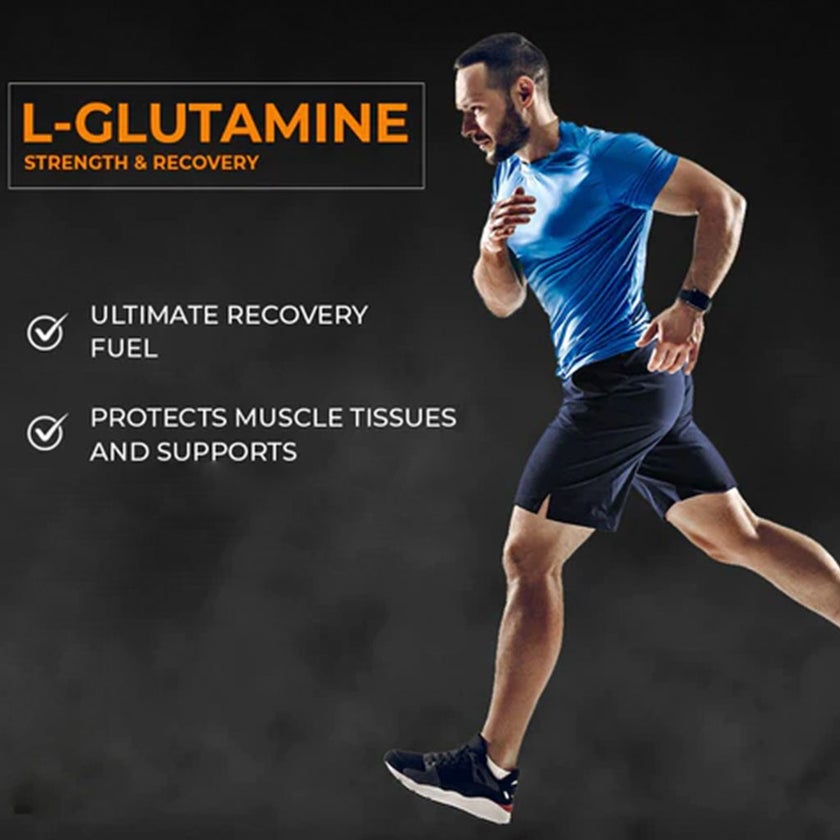 Muscle Bolt Pure Glutamine Powder Supplement For Muscle Recovery, Unflavored 300g