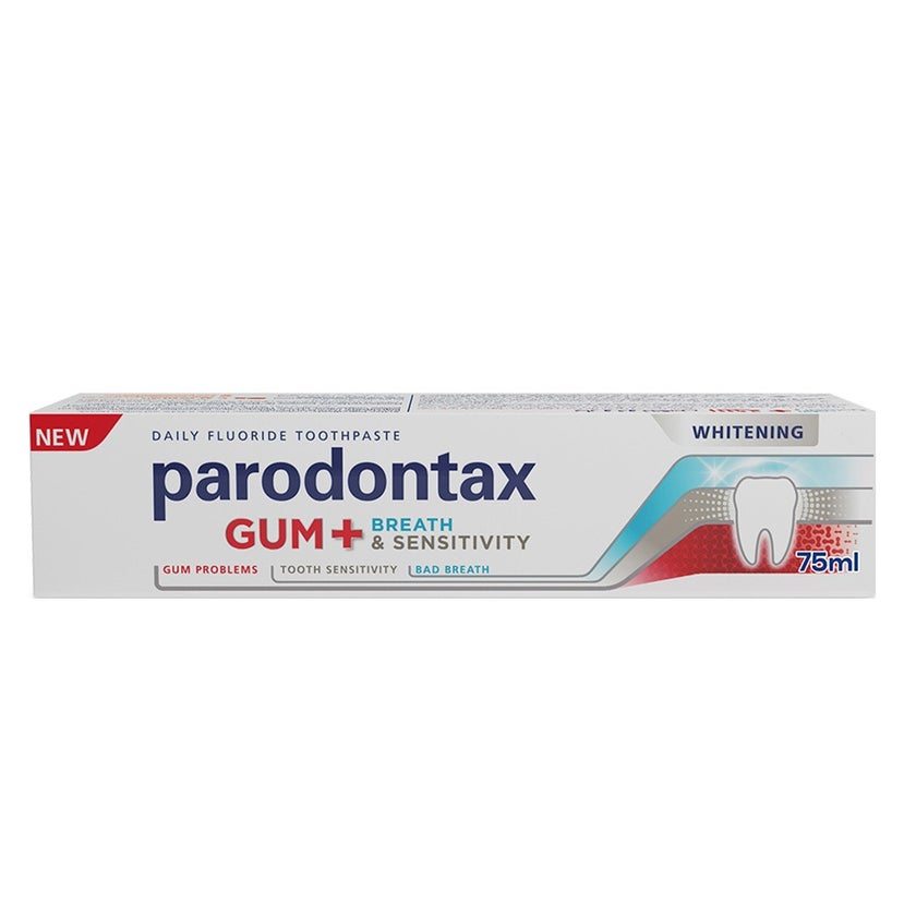 Parodontax Gum + Breath & Sensitivity Whitening Toothpaste 75ml