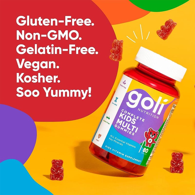 Goli Nutrition Complete Kids Multi Gummies With All Essential Vitamins & Minerals, Pack of 80's