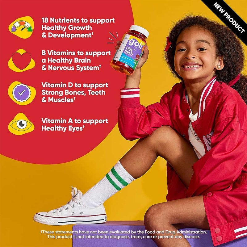 Goli Nutrition Complete Kids Multi Gummies With All Essential Vitamins & Minerals, Pack of 80's