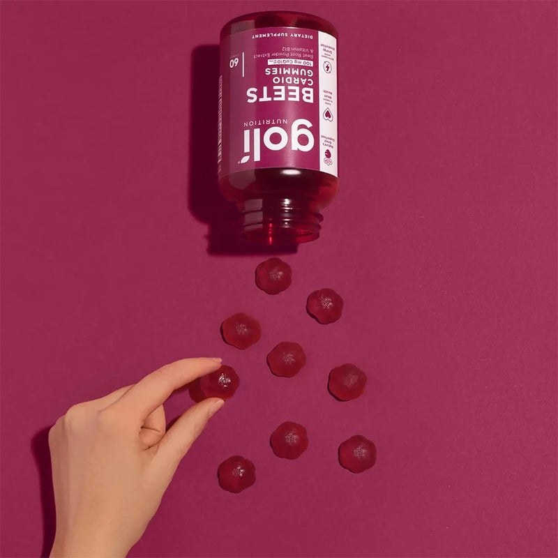 Goli Beets Cardio Gummies with CoQ10, Pack of 60's