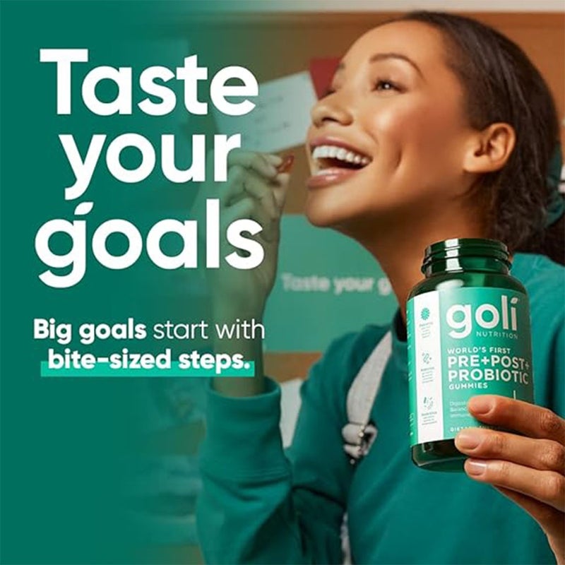 Goli 3 In 1 Prebiotics + Postbiotics + Probiotics Gummies, Pack of 60's