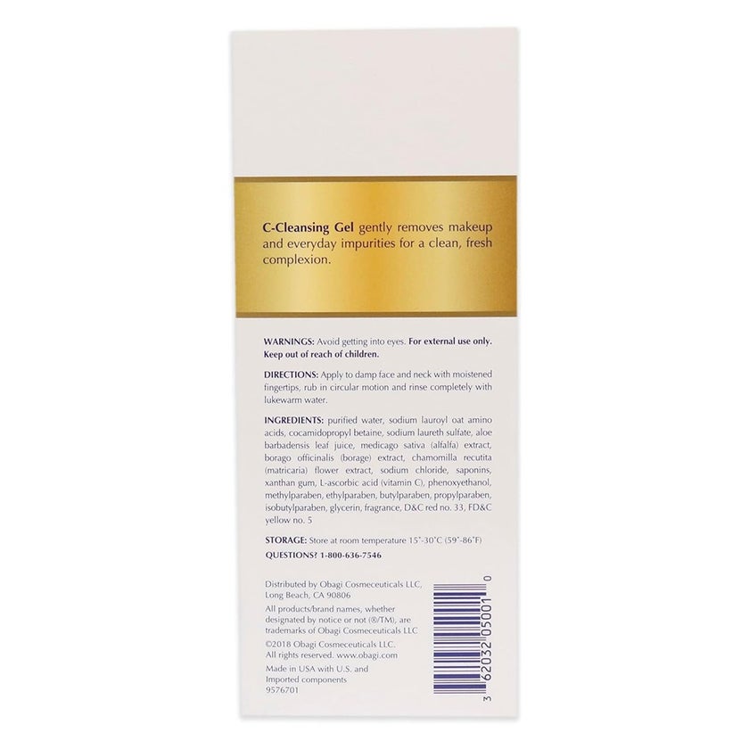 Obagi C Face Cleansing Gel With Vitamin C 177ml