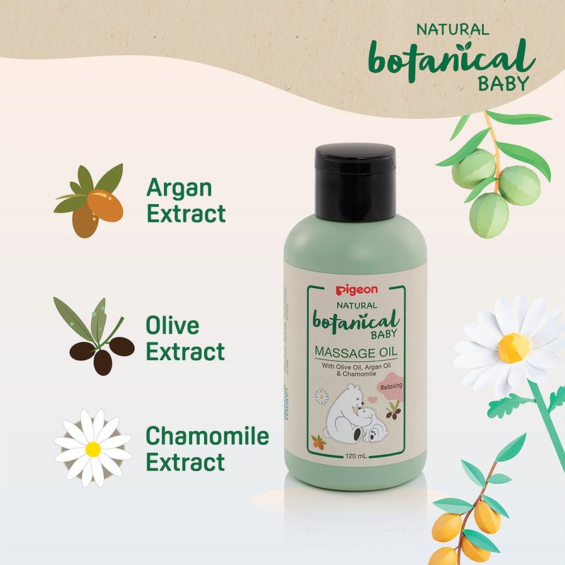 Pigeon Natural Botanical Baby Massage Oil 120ml
