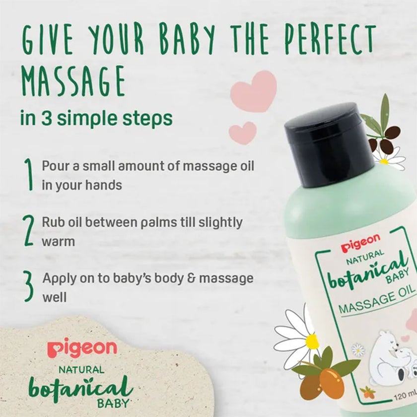 Pigeon Natural Botanical Baby Massage Oil 120ml