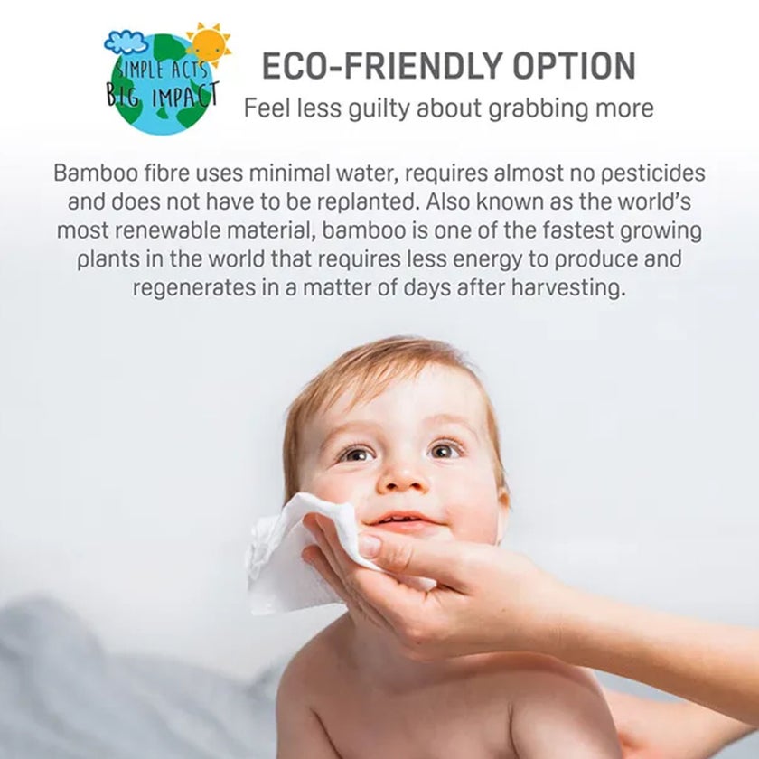 Pigeon Natural Botanical Plantmade Gentle Soft Natural Bamboo Baby Wipes, Pack of 70's