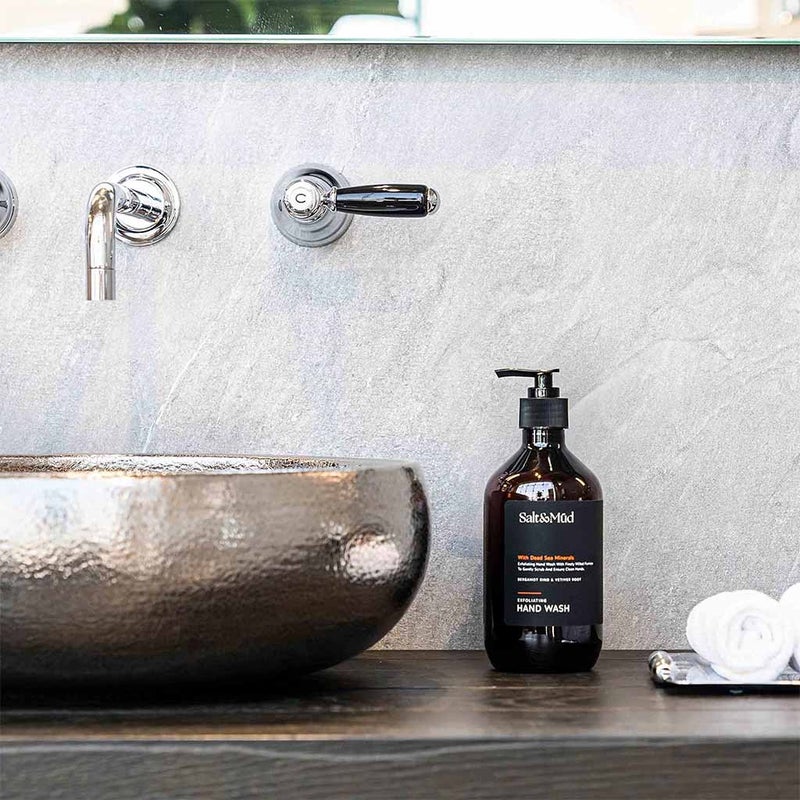 Salt And Mud Exfoliating Hand Wash Gel With Dead Sea Minerals, Bergamot Rind & Vetiver Root 500ml