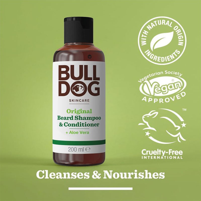 Bulldog Skincare Original Beard Shampoo & Conditioner With Aloe Vera 200ml
