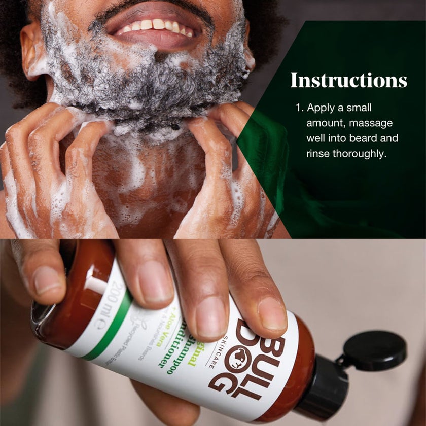Bulldog Skincare Original Beard Shampoo & Conditioner With Aloe Vera 200ml