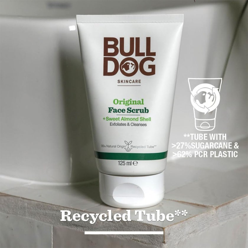 Bulldog Skincare Original Face Scrub For Men With Sweet Almond Shell 125ml