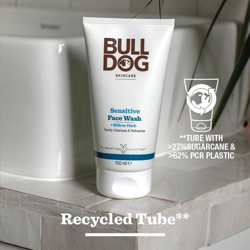 Bulldog Skincare Sensitive Face Wash For Men With Willow Herb 150ml