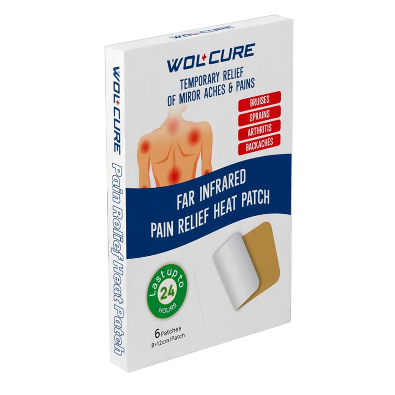 Wolcure Far Infrared Pain Relief Heat Patch, Pack of 6's