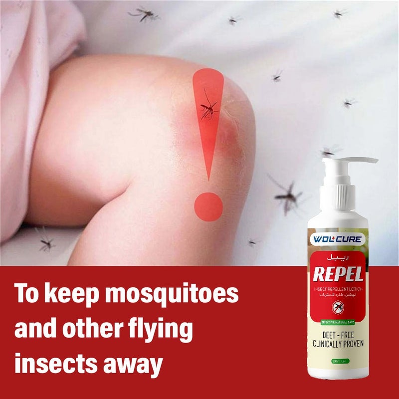 Wolcure Repel DEET Free Natural Insect Repellent Lotion 100ml