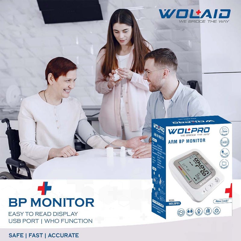Wolpro Upper Arm Blood Pressure Monitor WOLBP01 
