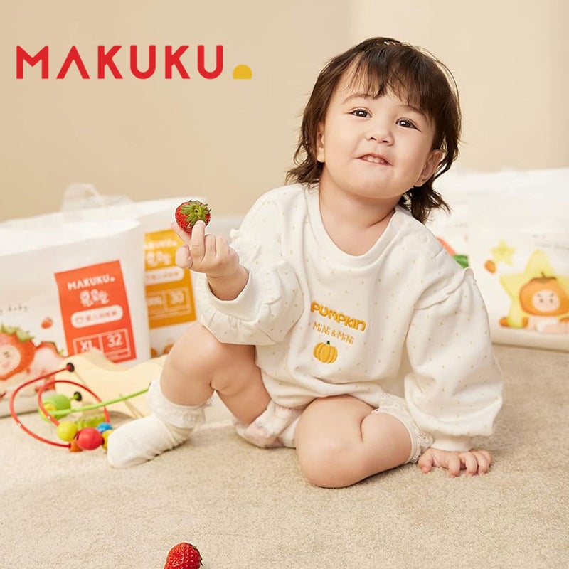 Makuku Slim Tape Air Diapers, Size 4, Large For 9-14Kg Baby, Pack of 204's