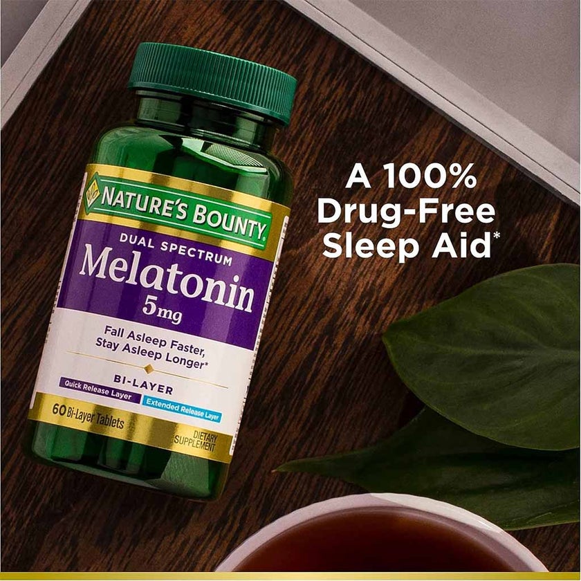 Nature's Bounty Dual Spectrum Melatonin 5mg Tablets, Pack of 60's