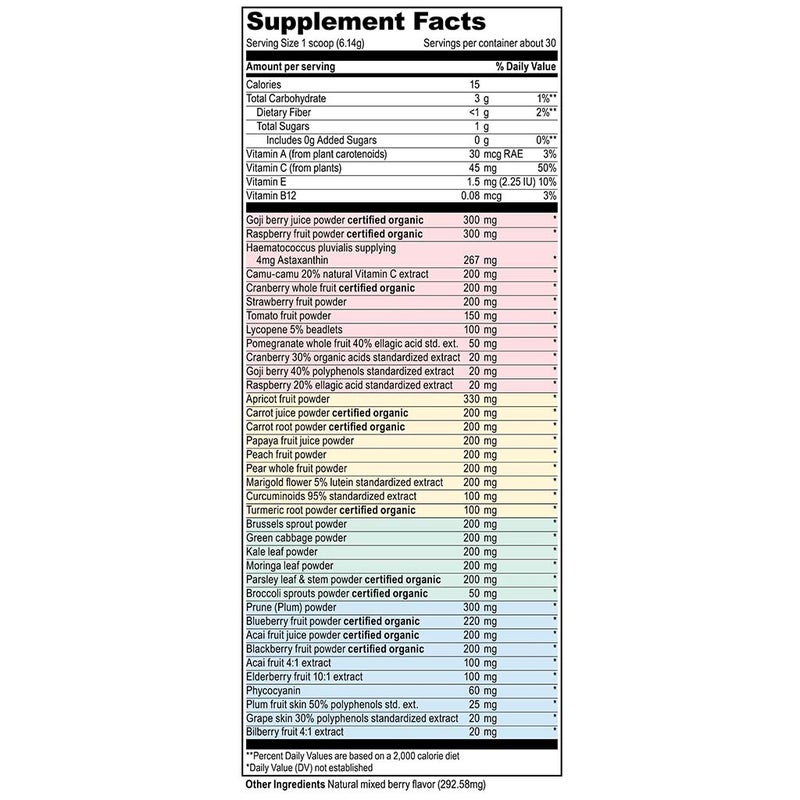 Vibrant Health Spectrum Vibrance Antioxidant Superfood Drink Powder 30 Servings - 184.2g