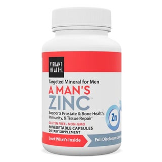 Vibrant Health A Man’s Zinc Capsules for Prostate Health, Pack of 60's