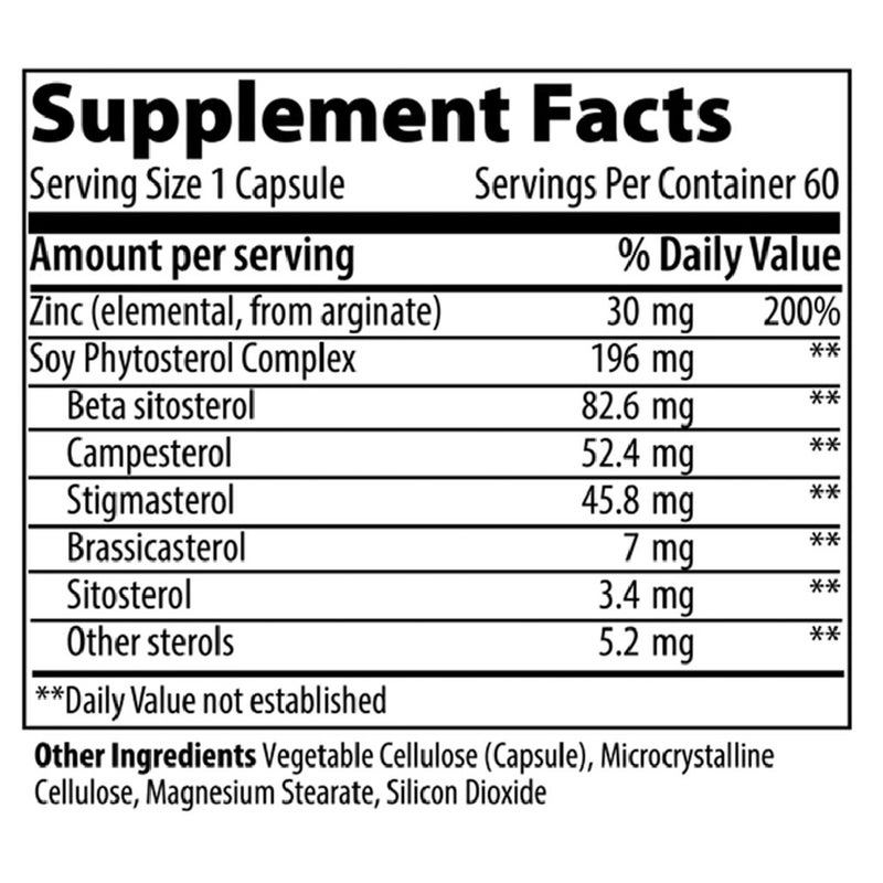 Vibrant Health A Man’s Zinc Capsules for Prostate Health, Pack of 60's