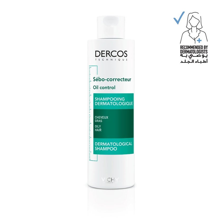 Vichy Dercos Oil Control Paraben-Free Shampoo For Oil Scalp and Hair 200ml
