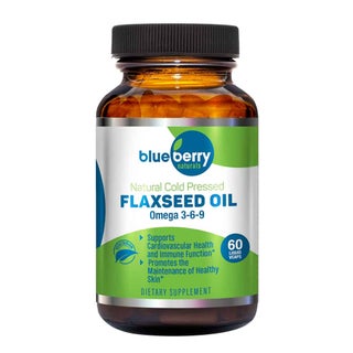 Blueberry Naturals Flaxseed Oil Omega 3-6-9 Liquid Veg Capsules, Pack of 60’s