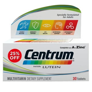 Centrum With Lutein Adult Multivitamin Supplement Tablets, Pack of 30’s - 25% Off PROMO PACK