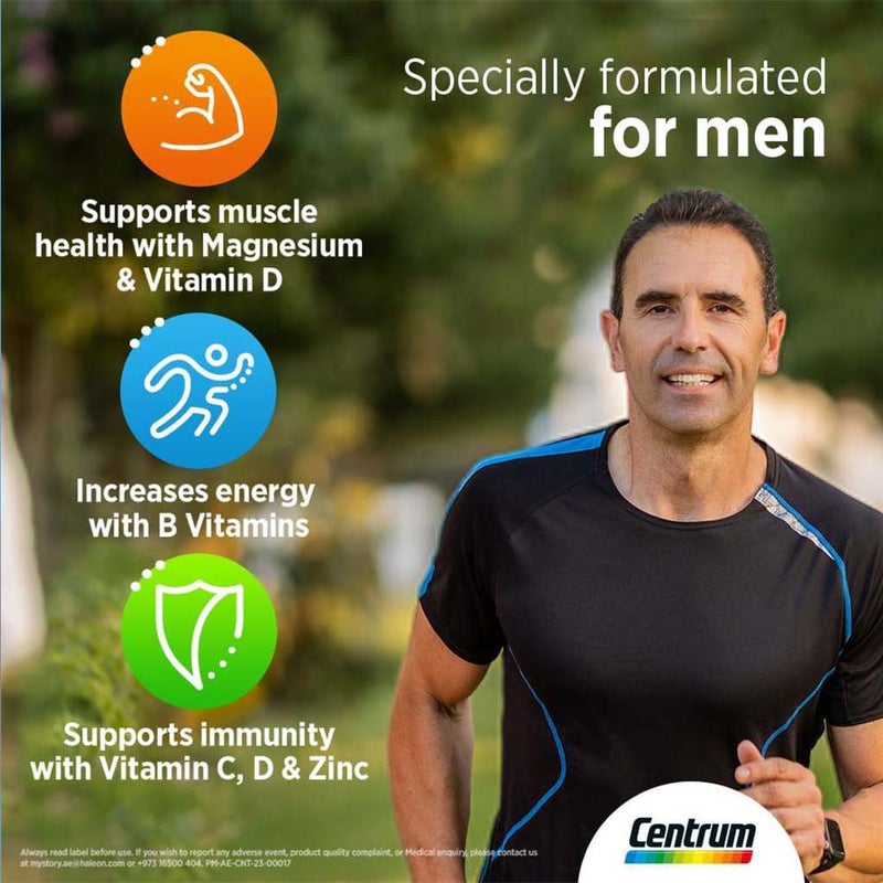 Centrum Men's Multivitamin Supplement Tablets, Pack of 60’s - 25% Off PROMO PACK