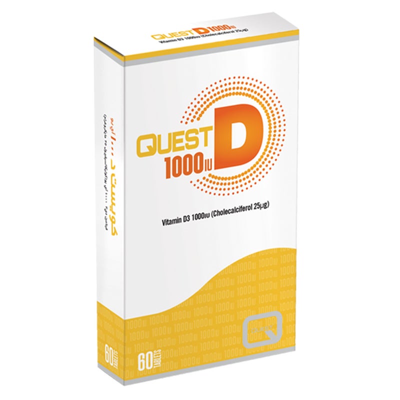 Quest D 1000IU Vitamin D3 Supplement Tablets, Pack of 60's