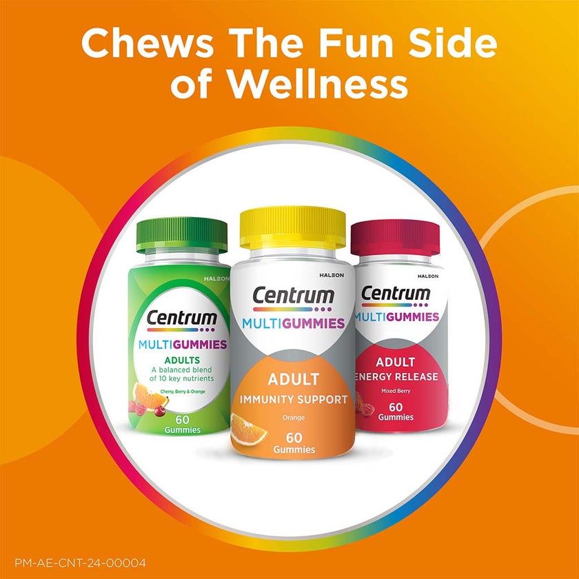 Centrum Adult MultiGummies For Immunity Support, Orange Flavor, Pack of 60's