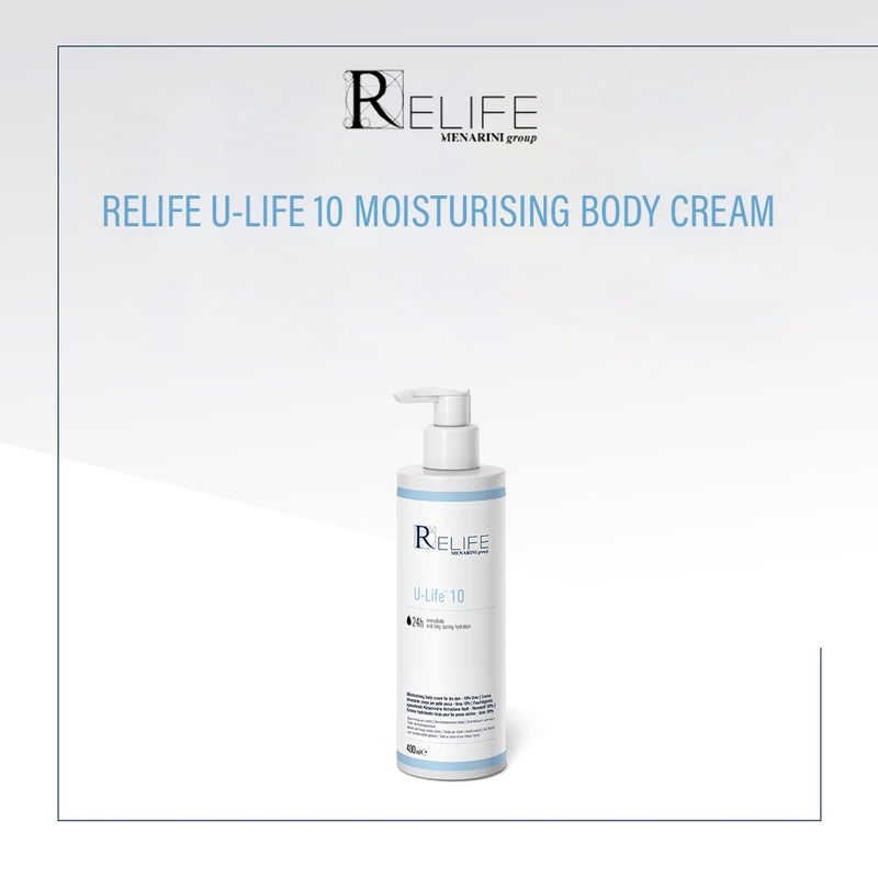 Relife U-Life 10 Moisturising Body Cream With 10% Urea For Dry Skin 400ml