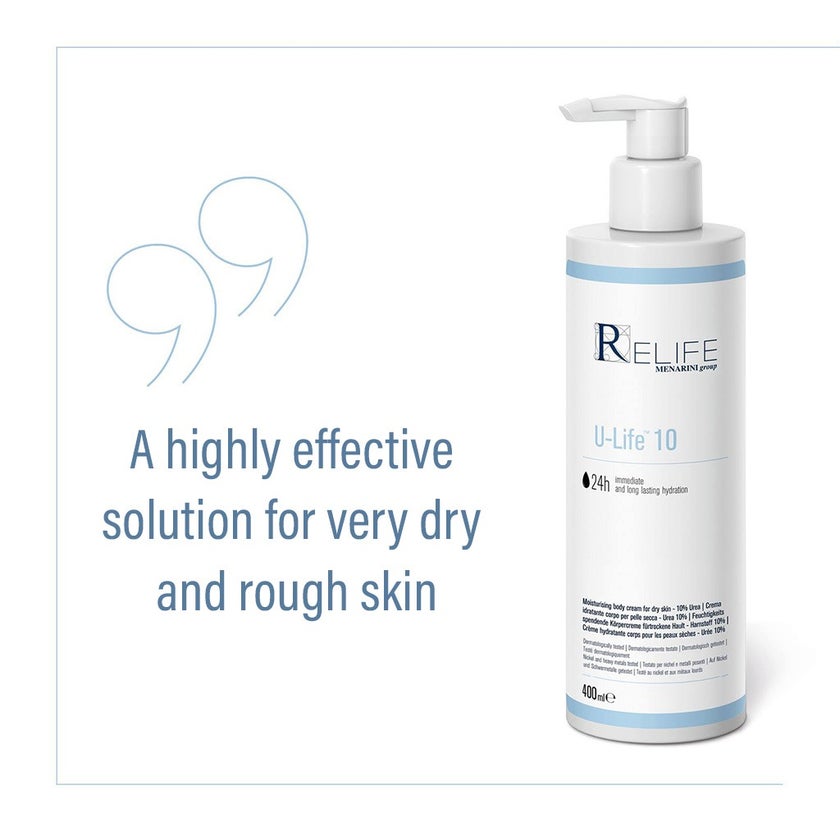 Relife U-Life 10 Moisturising Body Cream With 10% Urea For Dry Skin 400ml