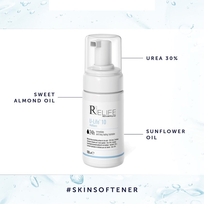Relife U-Life 10 Moisturizing & Smoothing Ecofoam With 10% Urea For Dry & Flaky Scalp 100ml 