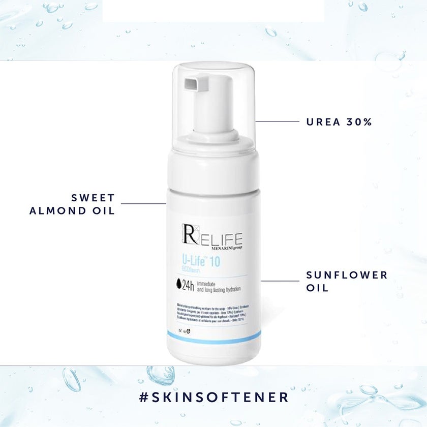 Relife U-Life 30 Keratolytic & Moisturizing Ecofoam With 30% Urea For Very Dry Skin 50ml 