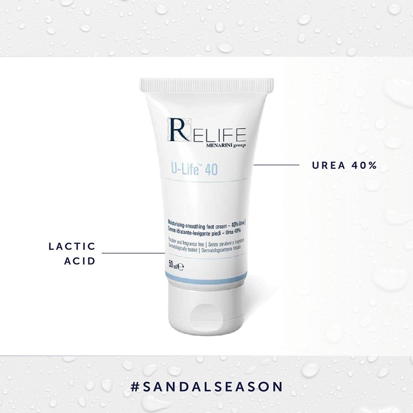 Relife U-Life 40 Moisturizing & Smoothing Foot Cream With 40% Urea 50ml