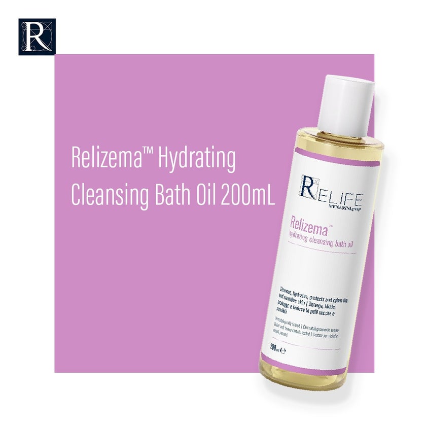 Relife Relizema Hydrating Cleansing Bath Oil For Dry & Sensitive Skin 200ml
