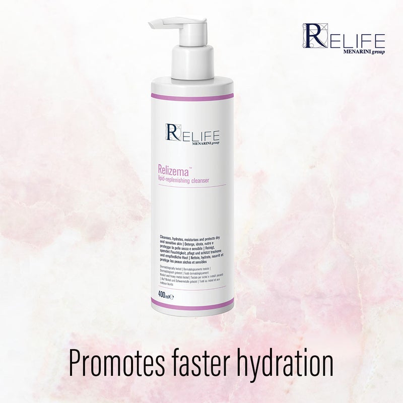 Relife Relizema Lipid-Replenishing Cleanser For Dry & Sensitive Skin 400ml 