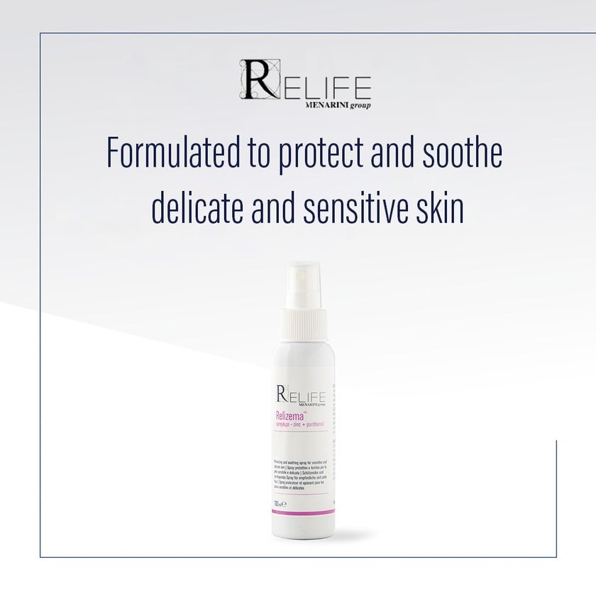 Relife Relizema Anti Redness Spray & Go With Zinc & Panthenol For Sensitive Skin 100ml