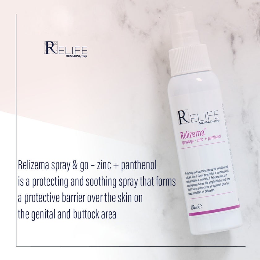 Relife Relizema Anti Redness Spray & Go With Zinc & Panthenol For Sensitive Skin 100ml