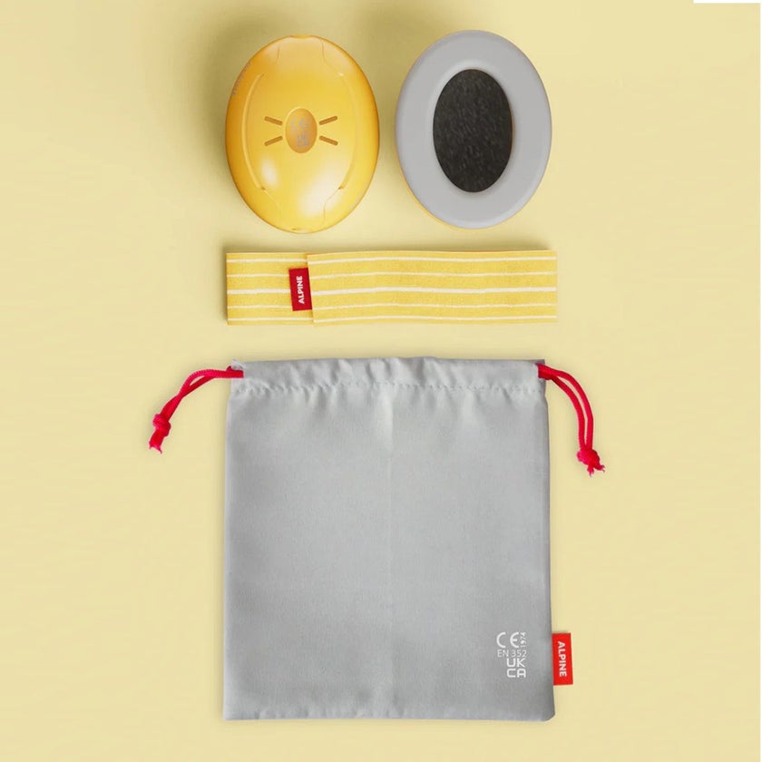 Alpine Muffy Baby Classic Earmuffs For Hearing Protection From 0- 3 Years Old- Yellow Color 