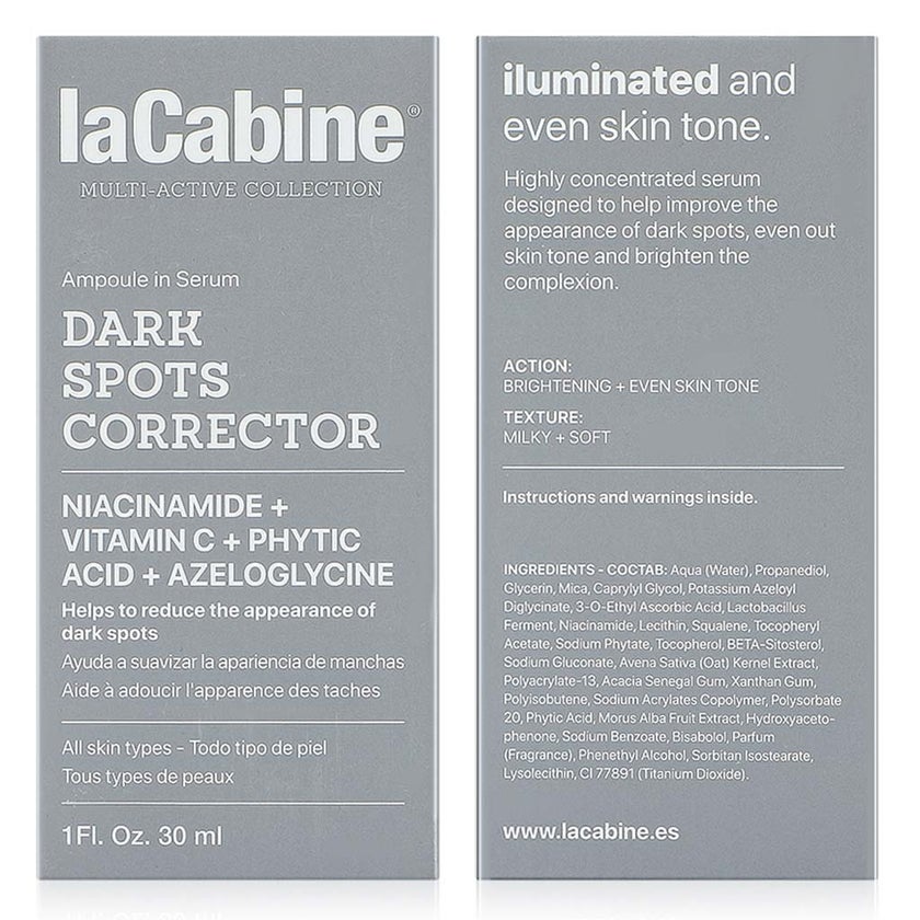 LaCabine Dark Spot Corrector Ampoule Serum With Niacinamide, Vitamin C, Phytic Acid & Azeloglycine 30ml
