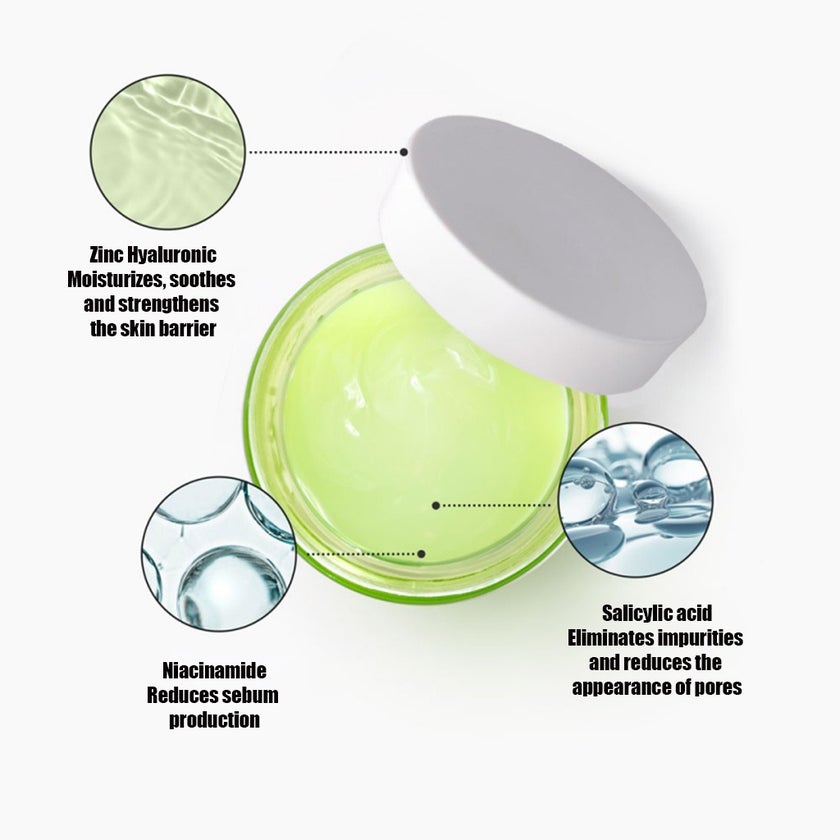 LaCabine Anti-Aging Oil Control Facial Gel Cream With Zinc Hyaluronic, Niacinamide & Salicylic Acid For Oily Skin 50ml 