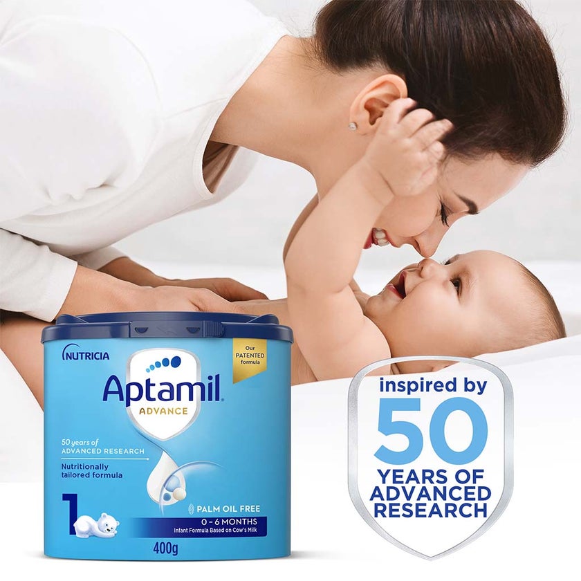 Aptamil Advance Stage 1 Palm Oil Free Baby Milk Formula For 0 To 6 Months 400g 